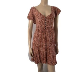 Wild fable floral print V-neck dress size:L